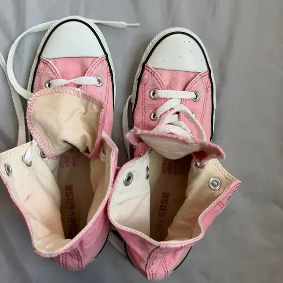 Converse Chuck Taylor All Star Pink High Top Sneakers Women's 8 / Men's 6 - Picture 8 of 9